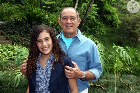 Renato Aragão posa com a filha, Lívian, que já contracenou com o pai