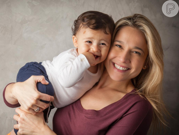 Fernanda Gentil declarou seu amor ao filho, Gabriel, de 1 ano, neste domingo, 28 de agosto de 2016, data do seu aniversário