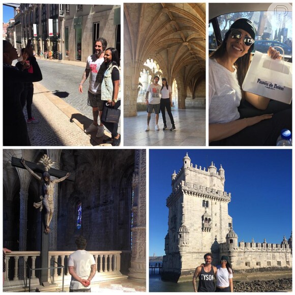 Marcos Mion e Suzana Gullo conhecem alguns pontos turísticos de Lisboa