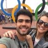 Juliano Laham e a namorada, Juliana Paiva, viram competições da Olimpíada juntos