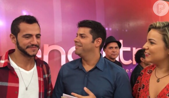 Cacau e Matheus participaram do 'Encontro' em abril de 2016 depois de participarem do 'Big Brother Brasil 16'