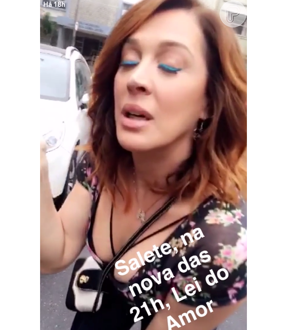 Cláudia Raia mostra a maquiagem azul que vai usar em 'A Lei do Amor', próxima novela das nove, com estreia prevista para outubro de 2016