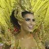 Grávida, Bianca Leão foi a rainha de bateria da União da Ilha neste Carnaval