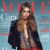Cara Delevigne posa para capa da 'Vogue' de janeiro com look de R$ 22 mil da grife Saint Laurent, em 05 de dezembro de 2013