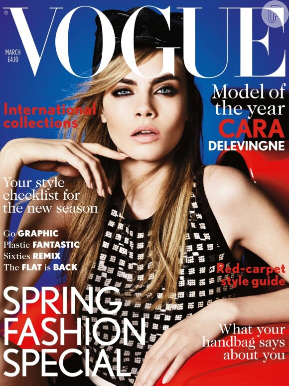 Cara Delevigne posou para a 'Vogue' em março deste ano
