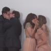 O beijo gay do "Porta dos Fundos": Gregorio Duvivier com Marcos Veras e Clarice Falcão com Julia Rabello se beijam na boca durante ensaio para revista