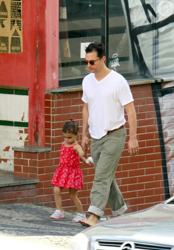 Matthew McConaughey e a filha Vida, de 3 anos