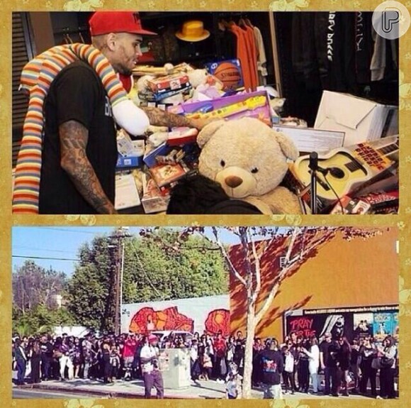 Chris Brown publica foto do evento em seu perfil do Twitter