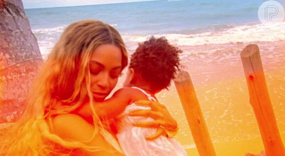 Blue Ivy, com 1 aninho, já estava gravando clipe com a mamãe cantora, Beyoncé