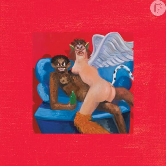 Esta é a capa do CD 'My beautiful dark twisted fantasy' de Kanye West feita pelo artista George Condo