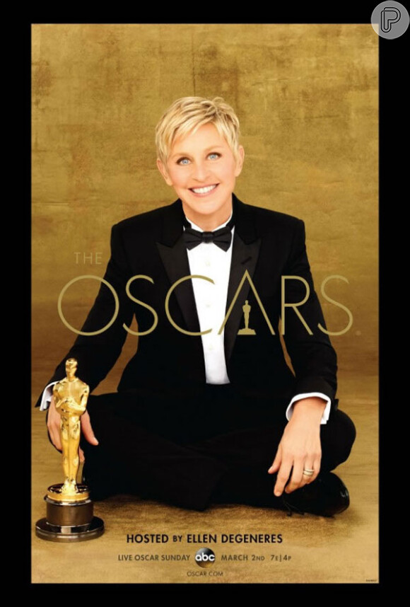 Ellen DeGeneres posa no cartaz oficial do Oscar 2014