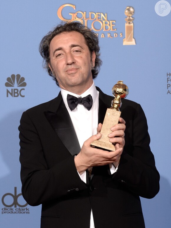 O diretor italiano Paolo Sorrentino venceu o Globo de Ouro de Melhor Filme Estrangeiro por 'A Grande Beleza'