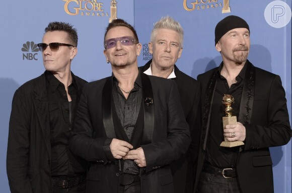 A banda U2 venceu o Globo de Ouro de Melhor Canção Original, por 'Ordinary Love', do filme 'Mandela'