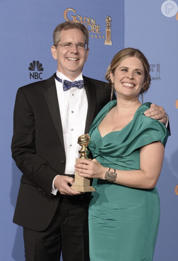 Os diretores Chris Buck e Jennifer Lee venceram o Globo de Ouro de Melhor Animação por 'Frozen - Uma Aventura Congelante'