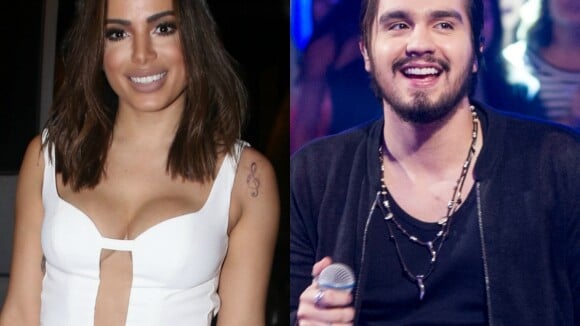 Anitta comenta olhar sedutor de Luan Santana em clipe e ele brinca: 'Sou vesgo'