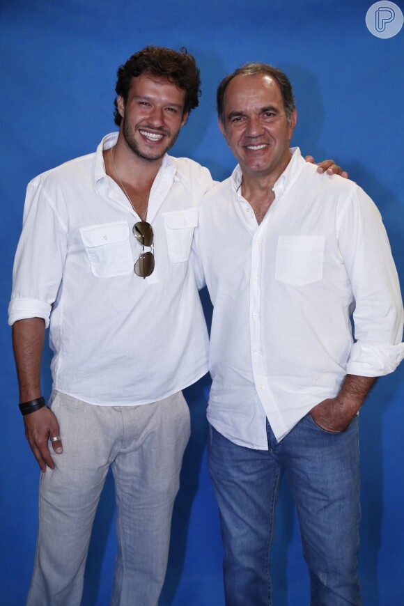 Nando Rodrigues e Humberto Martins no lançamento da novela 'Em Família' na manhã desta quarta-feira, 22 de janeiro de 2014 no Rio de Janeiro