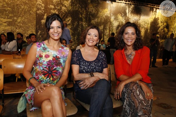 Helena Ranaldi, Nathália do Vale e Ângela Vieira no lançamento da novela 'Em Família' na manhã desta quarta-feira, 22 de janeiro de 2014 no Rio de Janeiro