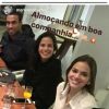 Neymar e Bruna Marquezine almoçaram com amigos em Barcelona nesta terça-feira, dia 24 de janeiro de 2017