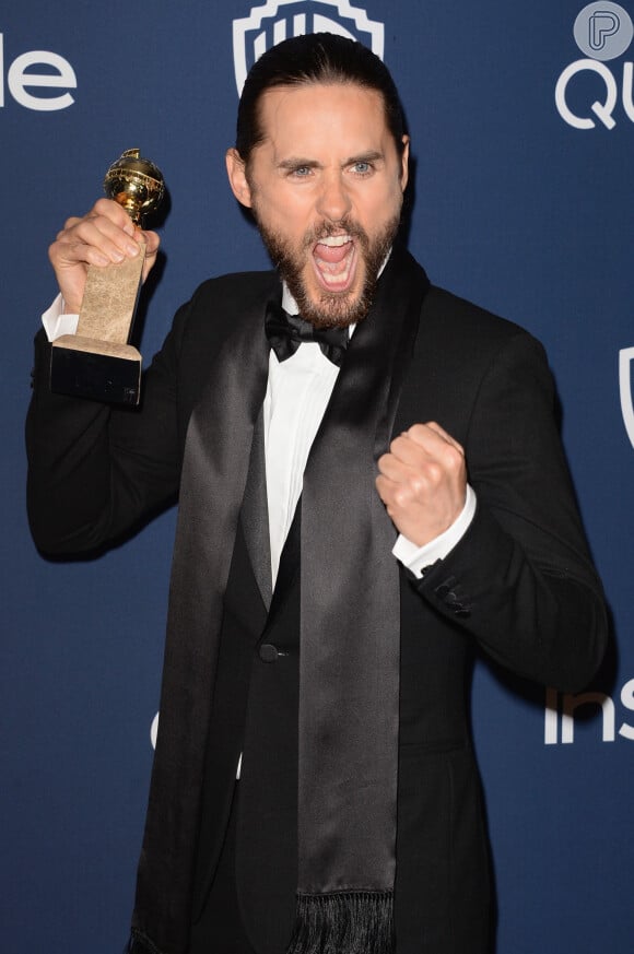 Jared Leto ganhou o Globo de Ouro de Melhor Ator Coadjuvante por seu trabalho em 'Clube de Compras Dallas'
