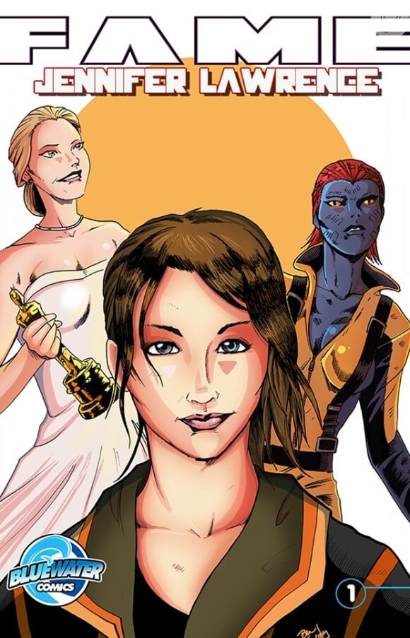 Cada capa será feita por um artista. Nesta, Jennifer aparece em três momentos: ganhando o Oscar 2013 de Melhor Atriz, no papel de Mística da franquia 'X-Men' e na série de filmes 'Jogos Vorazes'