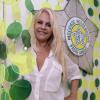 Monique Evans esteve no barracão da Mocidade no início na quarta-feira, 13 de fevereiro de 2014, na Cidade do Samba, no centro do Rio de Janeiro