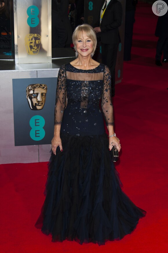 Helen Mirren veste Azagury no BAFTA 2014, em 16 de fevereiro de 2014