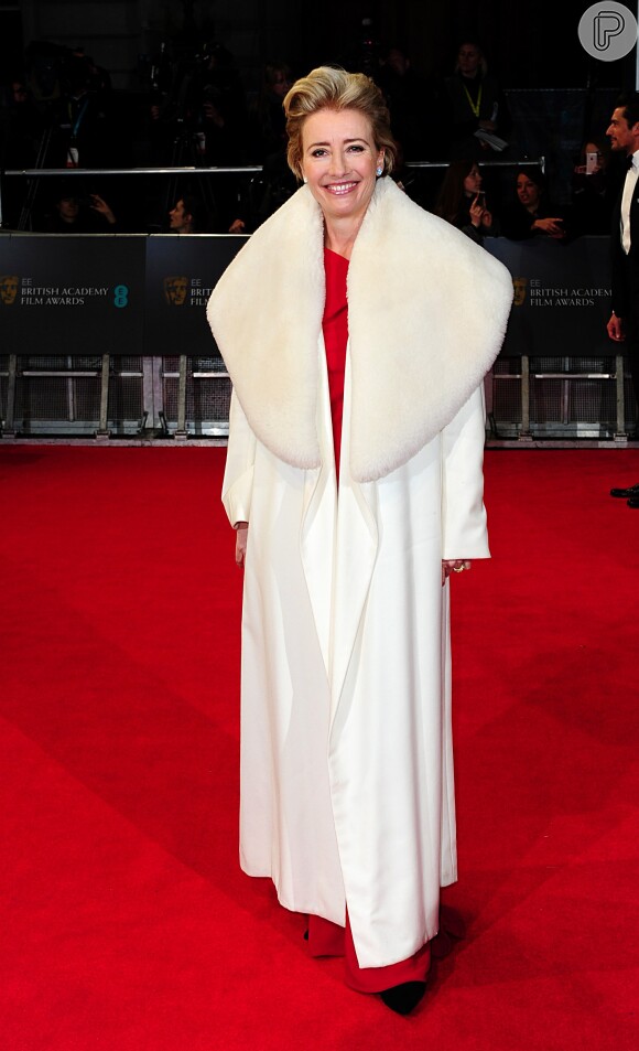 Emma Thompson veste Maria Grachvogel no BAFTA 2014, em 16 de fevereiro de 2014