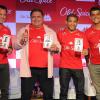 Malvino Salvador, Leo Jaime, José Aldo e Eduardo Moscovis na coletiva de imprensa da marca do desodorante Old Spice, nesta quarta-feira, 12 de março de 2014