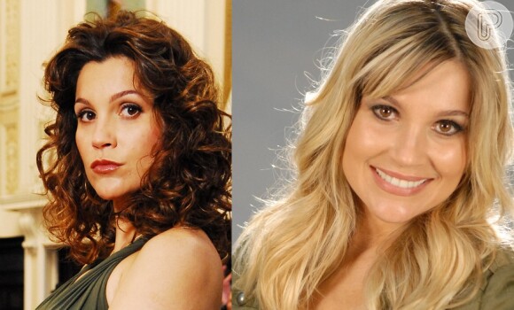 Para interpretar Naomi, em 'Morde & Assopra' (2011), Flávia Alessandra clareou as madeixas, mas em 'Duas Caras' (2007) ela estava morena