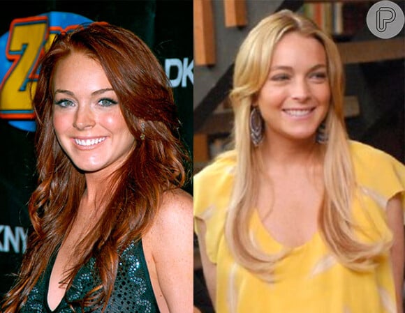 Lindsay Lohan está sempre mudando as cores dos cabelos. No filme 'Meu Trabalho é um Parto' (2009), a atriz apareceu mais uma vez com os fios loiros. Sua cor natural é ruivo