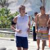 Reynaldo Gianeccini gravou cenas da novela 'Em Família' neste sábado, 15 de Março de 2014, na praia da Macumba, no Rio de Janeiro