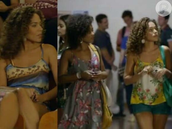 Sandra (Roberta Almeida) e Alice (Érika Januza) dançam zouk na novela 'Em Família'