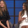 Alessandra Ambrosio e Behati Prinsloo foram as entrevistadas do 'Late Night With Seth Meyers' do dia 18 de março de 2014
