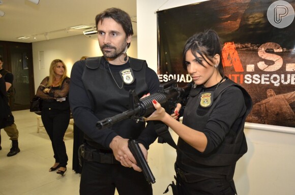 Murilo Rosa durante workshop para o filme 'E.A.S - Esquadrão antissequestro'