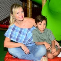 Eliana, grávida de Manuela, publica foto com filho, Arthur: 'Mãe equilibrista'