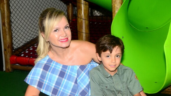 Eliana, grávida de Manuela, publica foto com filho, Arthur: 'Mãe equilibrista'