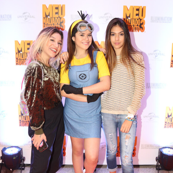 Maisa Silva se encontrou com a cantora e apresentadora Priscilla Alcântara e com a atriz Fernanda Concon