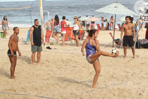 Além de Ronaldo, Paula Morais também mostrou que tem habilidade para o esporte