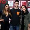 Beatriz, Laura e Vinícius Bonemer estiveram na festa em comemoração do prêmio do 'BBB17' de R$ 1 milhão de Emilly