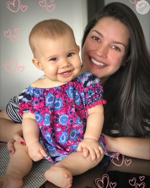 Thais Fersoza comemorou 11 meses da filha, Melinda, no sábado, 1 de julho de 2017