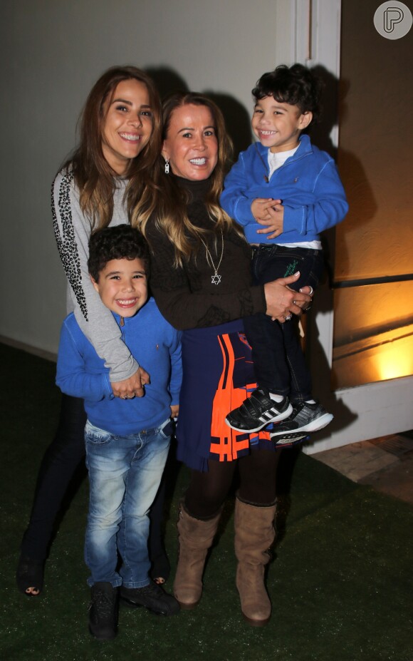 Wanessa Camargo é mãe João Francisco, de 3 anos, e José Marcus, de 5