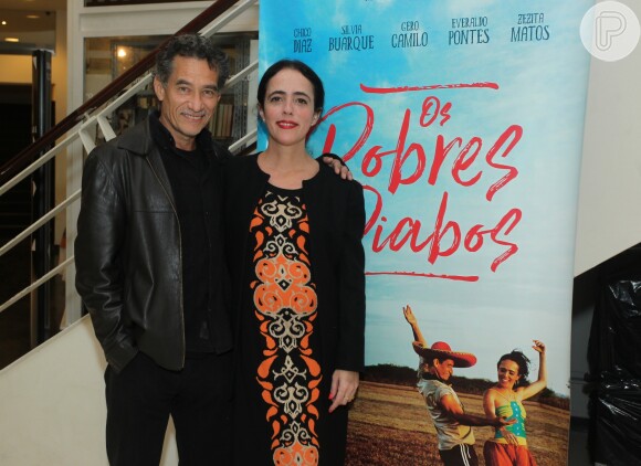 Silvia Buarque contracena com o marido, Chico Díaz, no filme 'Os Pobres Diabos'
