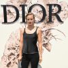 Olympia Scarry prestigiou o desfile de alta-costura que celebrou os 70 anos da Dior, em Paris, na França, em 3 de julho de 2017