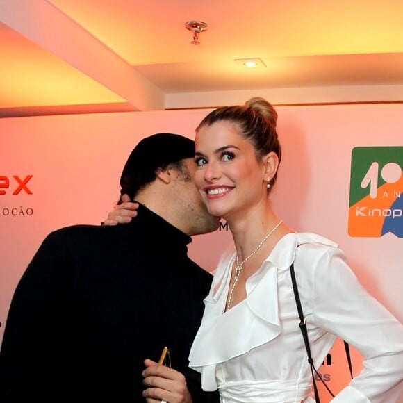 Alinne Moraes e o marido, Mauro Lima, estiveram no cinema no Kinoplex do Shopping Rio Sul, na Zona Sul do Rio de Janeiro, nesta terça-feira, 4 de julho de 2017