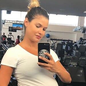 Andressa Suita manteve a rotina fitnesse até o final da gravidez de Gabriel