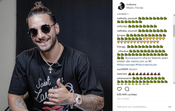 Maluma é bombardeado por fãs de Anitta em seu Instagram