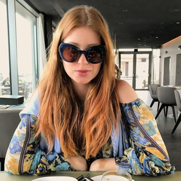 A primeira foto das férias postada por Marina Ruy Barbosa, em 27 de junho de 2017, foi em um luxuoso hotel em Milão, na Itália