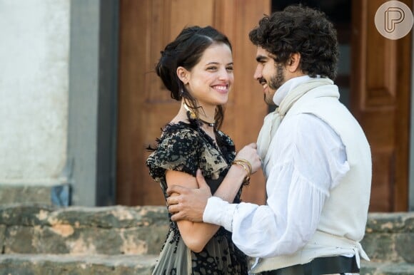 Domitila (Agatha Moreira) é amante de Dom Pedro I (Caio Castro) na novela 'Novo Mundo'