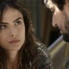 Rimena (Maria Casadevall) ficará abalada quando descobrir que Renato (Renato Góes) é pai do filho de Alice (Sophie Charlotte) na série 'Os Dias Eram Assim'