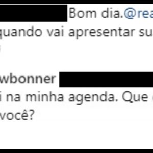 William Bonner desconversou ao ser perguntado sobre a nova namorada no Instagram